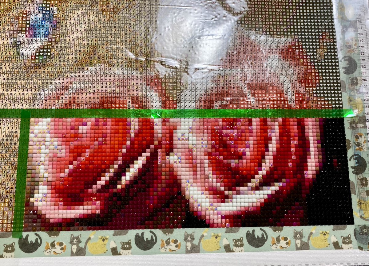 今日はここまで🥱💤ﾈﾑﾈﾑ #ダイヤモンドアート #diamondart