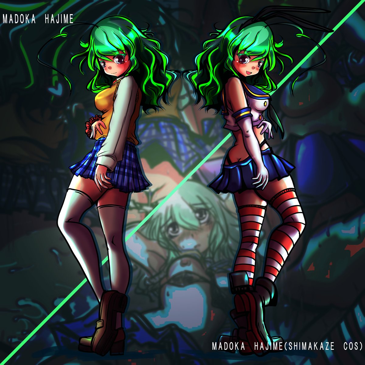 #今月描いた絵を晒そう
ウチノコ18禁ばかり() 