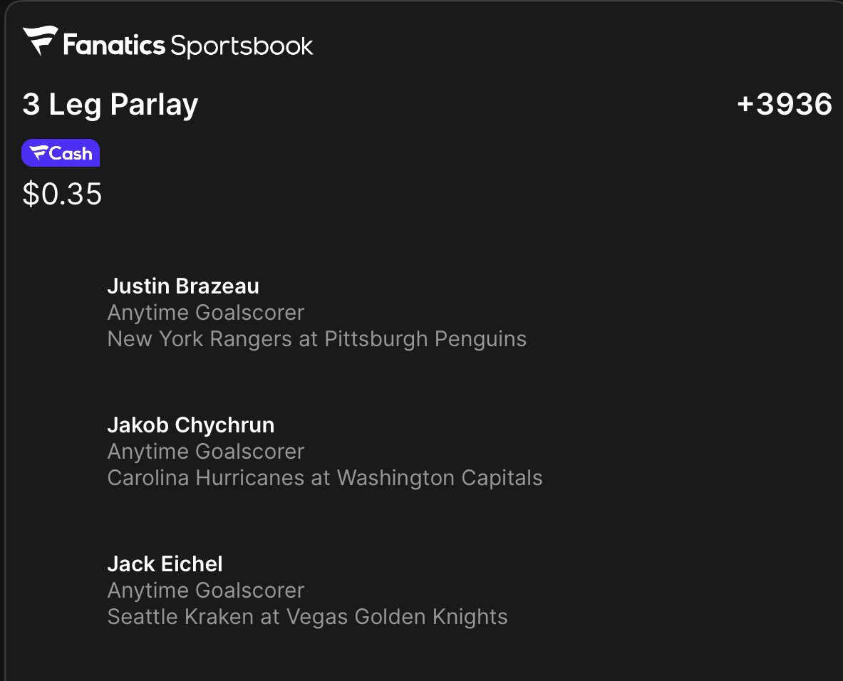 AngleAnze's tweet photo. +3936 Saturday J’s #Goals #Lotto #NHL #GamblingTwitter #Goalscorers 
@Playbook https://t.co/6d5IslzTOl