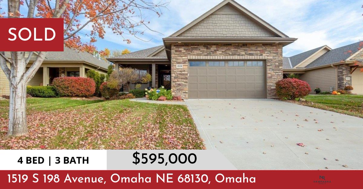 AliciaNeRealtor's tweet photo. 📍 Sold 📍 1519 S 198 Avenue, Omaha Ne 68130 has been sold! Very happy for my clients. If you're thinking about selling your home, let's talk!

I am here to help you through the changes.
Gratefully,
Alicia https://t.co/8XhJaMdcgU https://t.co/p1xZ2sD86T