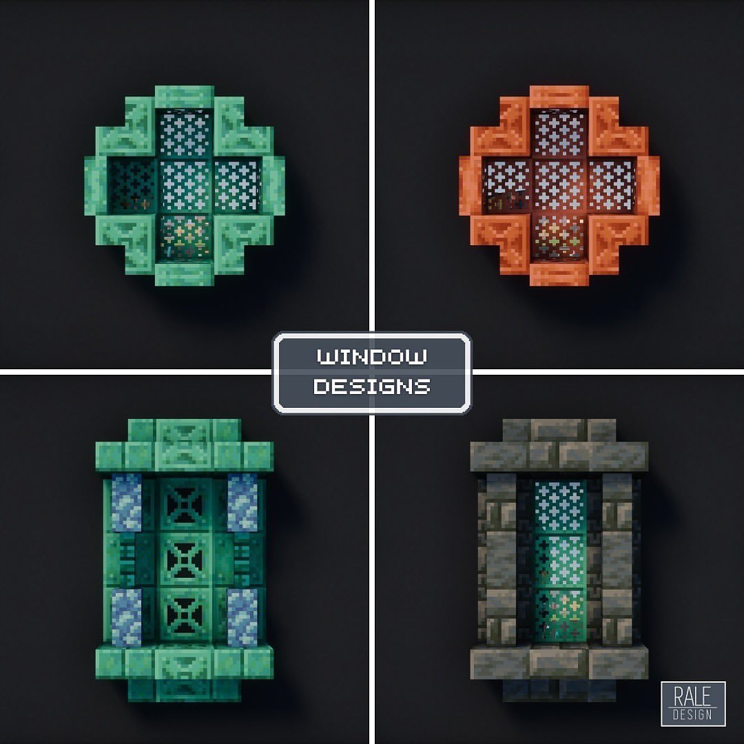 RaleDesign's tweet photo. Minecraft Copper Window Designs
 #minecraft #mc #minecraftbuilds #minecraftdesigns #minecraftinspiration #minecraftdecoration

⬇️ Download my Builds on Patreon (bio) https://t.co/V4STSLq4fl