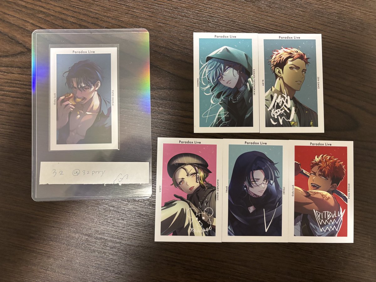 交換】ParadoxLive パラライ 6周年 特典 サイン入りGプリ 譲：珂波汰