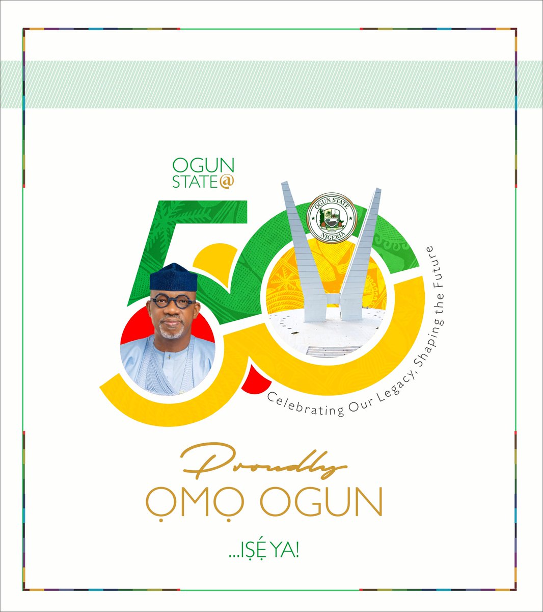 OGSG_Official's tweet photo. OGUN @ 50! 
Celebrating Our Legacy, Shaping the Future. https://t.co/tTR7GtLM3z