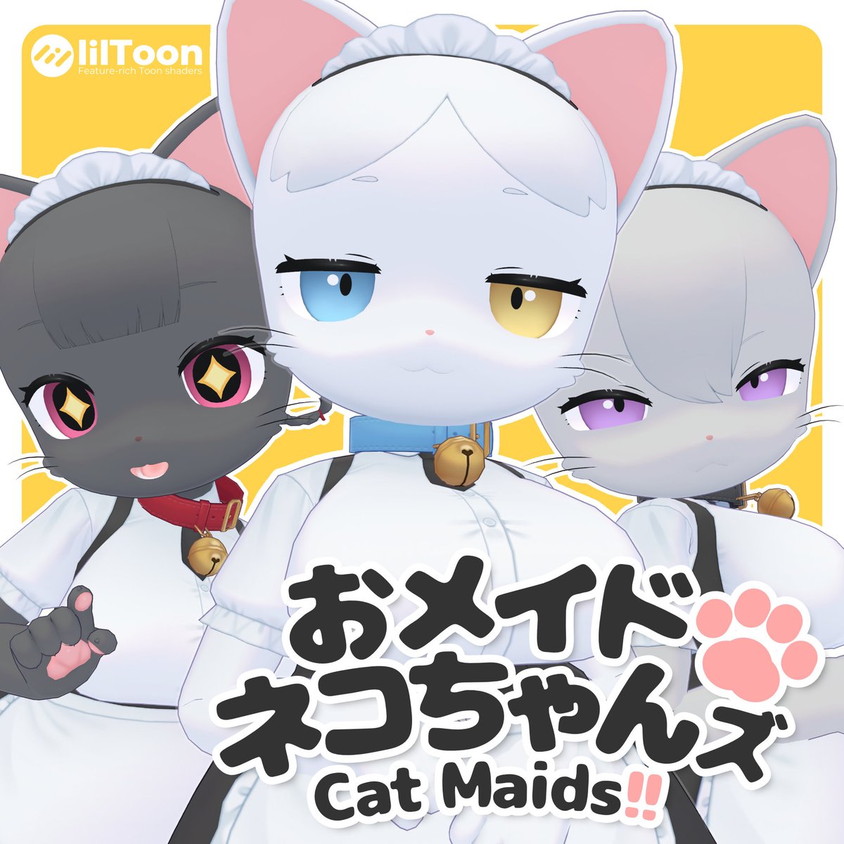 VRCアバターの販売を開始しました！よろしくお願いします！
【オリジナル3Dモデル】おメイドネコちゃんズ（Quest対応） | 羽柴屋 848siba.booth.pm/items/7729487 #booth_pm