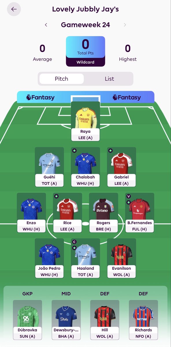 GW24 - Wildcard!

Tvungen att agera i en svag formkurva.