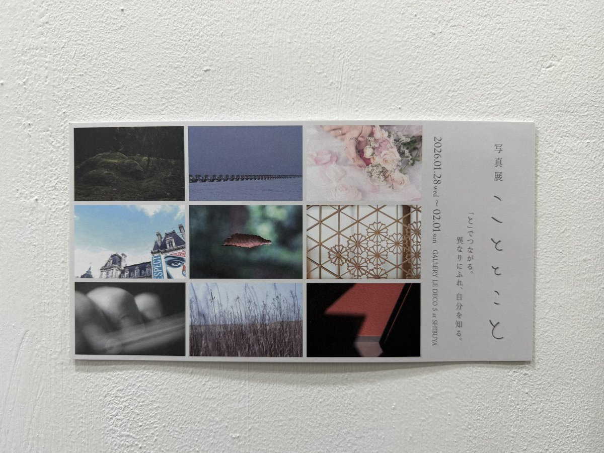 本日最後はギャラリールデコさんにて、写真展「こととこと」展、拝見しました。