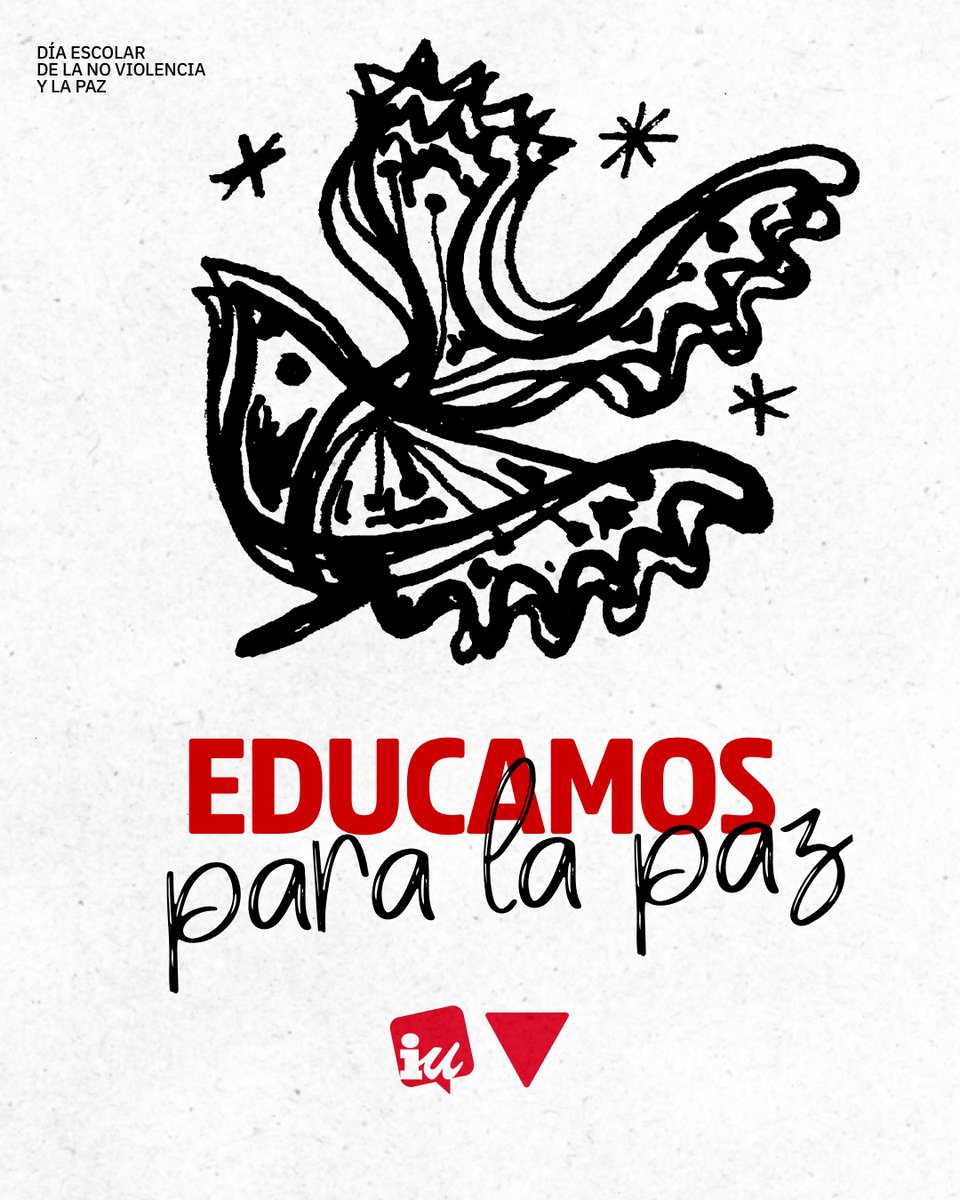 El militarismo ejerce una gran presión para entrar en los centros educativos mediante izados de bandera, charlas promocionales del ejército y propaganda para el alistamiento. 

🕊 Llevemos la cultura de la paz, la solidaridad y la democracia a las escuelas. Educamos para la paz.