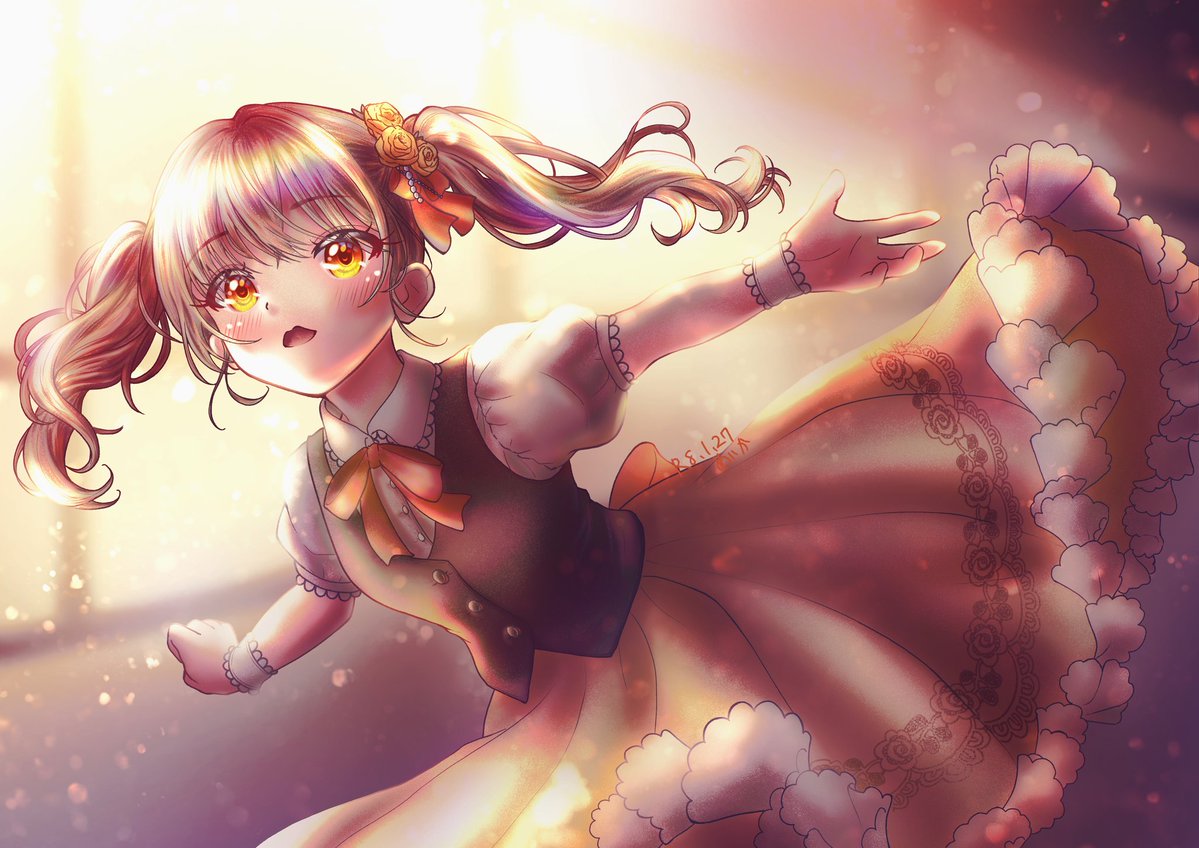 #今月描いた絵を晒そう
こっちにあげたのは2枚✨
色合いの差が･･･！！

これとは別に献上絵1枚、次のイベントのグッズ入稿用に1枚で合計4枚ー。
来月はもっと描きたいな🎨