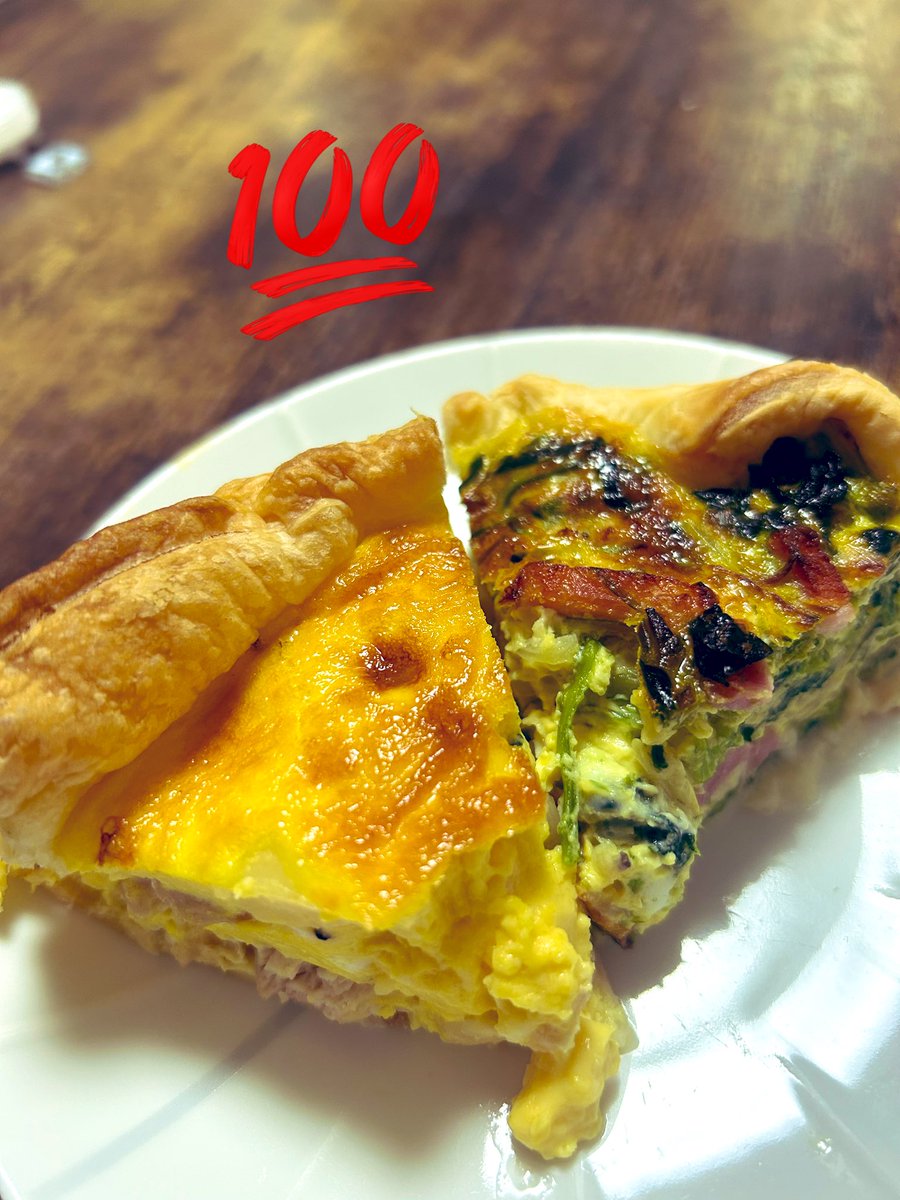 帰宅したら夫が2種類のキッシュを作っていた