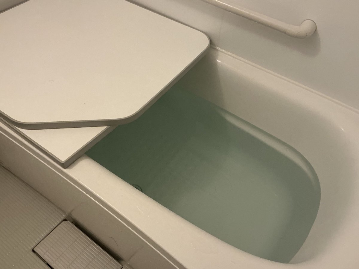 こんな感じでお風呂毎日入ってる知人は 飼い猫がこの蓋に乗ってくるの