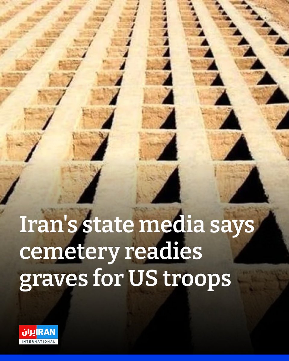 IranIntl_En's tweet image. Tehran’s Behesht Zahra cemetery has prepared a site with capacity for several thousand graves for the temporary burial of potential US military casualties, the government-linked outlet Mehr news agency reported on Saturday.
iranintl.com/en/202601319298