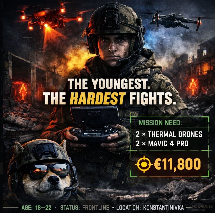 While these young lads are giving their youth away to defend all of us, the least we can do is get them those drones!🔥

💰P.P.: shulikatamara@gmail.com

Goal: € 11,800

Please retweet and donate if you can. Any amount helps and truly makes a difference 🙏

Interest in the