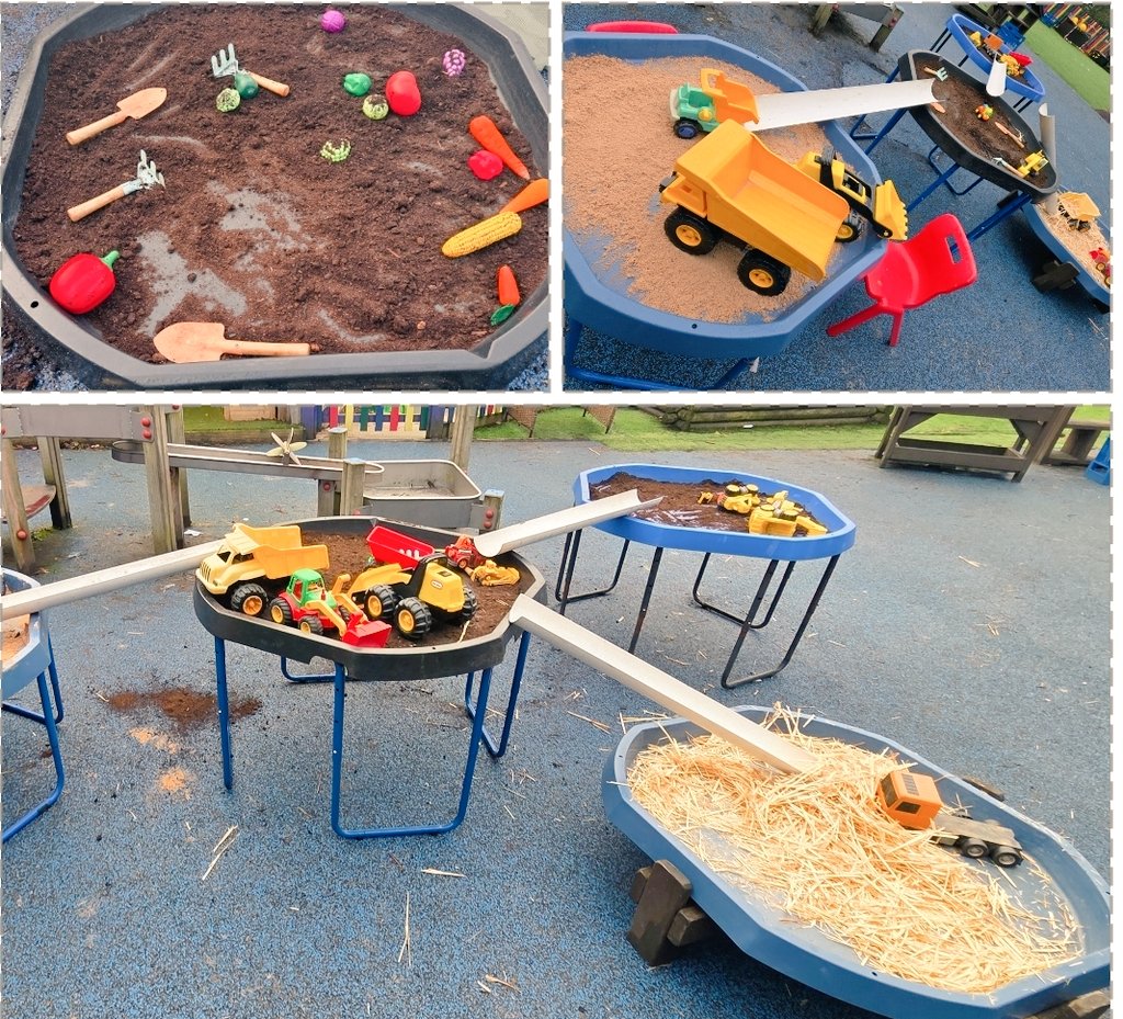 LucyLuScience's tweet photo. We're so lucky to have amazing  TA's to help us to set up a fun variety of activities each day. This week we we were learning about farms starting with a visit to Attwell Farm on Monday. #eyfs #enhancedprovision https://t.co/8QuwJZ8DkO