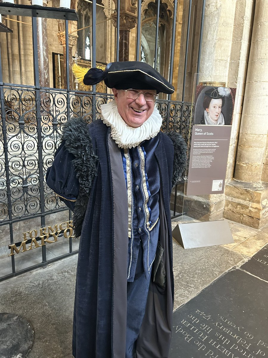 Thanks to Peterborough cathedral staff for a fascinating guided tour yesterday, part of the Katharine of Aragon festival. Highlight of the tour was, of course, visiting the grave of Katharine, Queen of England. Her Royal Highness was buried in the church on 29 January 1536.