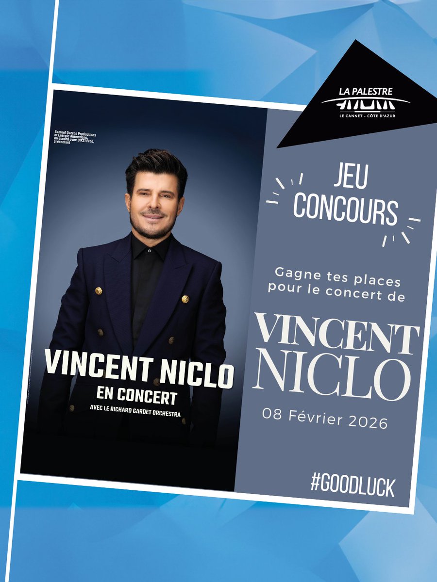🎲 JEU CONCOURS 🎲
On vous invite au concert de 𝐕𝐢𝐧𝐜𝐞𝐧𝐭 𝐍𝐢𝐜𝐥𝐨 le 8 Février prochain 🤩 ! 
Rendez-vous sur nos comptes Facebook et Instagram pour participer 🍀 !
- Tirage au sort vendredi 6 février 2026 -
linktr.ee/lapalestre