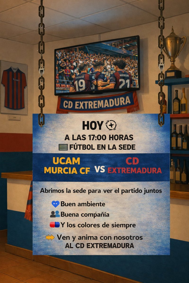 fepecdext's tweet image. No es solo un partido.
Es sentirlo juntos.
Vamooooos!! Te esperamos...
HOY 17:00
UCAM Murcia vs CD Extremadura