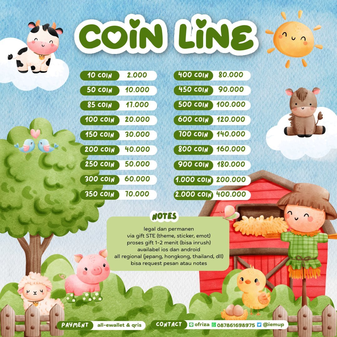 sore bes! aku öpeng theme/tema/sticker/stiker line via gift permanēn dan legal, bisa all regional proses cepet digift sendiri yok jajan`

t. coin koin line sabtu malming malam minggu #zonauang <097>