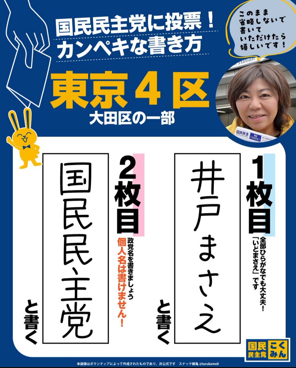 idomasae's tweet photo. 今日は歩いてたくさんの方に
井戸まさえ
魂の訴えを行って来ました🔥

国民民主党は
もっと手取りを増やす。
もっとみなさんが
生活しやすい社会を目指します💪

東京4区のみなさん‼️
井戸まさえにどうか
あなたの貴重な1票を託してください🙇

#国民民主党 #井戸まさえ https://t.co/nKOGzqitqY