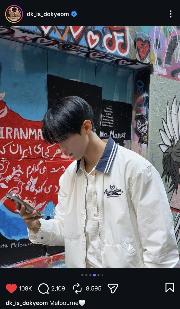 alonivea's tweet photo. Seventeen's DK showed his support for Iran revolution through his recent Instagram post.
As an Iranian Carat, this means so much to me and all of us.
#IranRevolution2026 
#IranMassacare https://t.co/2AitsZlJMY