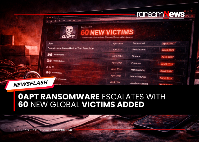ransomnews's tweet photo. ⚠️ 0APT ransomware adds 60 new victims worldwide
Still questioning about the group, #0APT has listed 60 additional global victims on its DLS, expanding its impact across multiple sectors.
#ransomNews #ransomware #extortion https://t.co/Old0J2vkD5