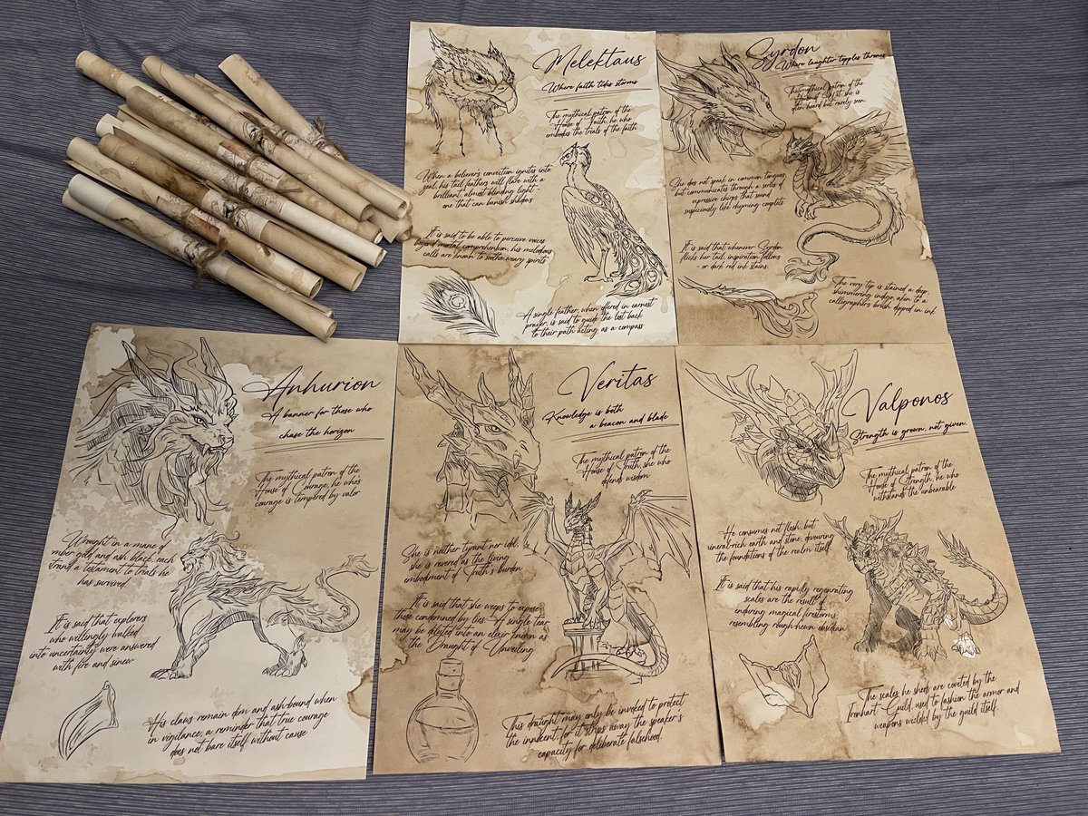 completely forgot to post here till after i left the renfaire 🥲

creatures i designed and drew for renfaireSG, which i gave out as trinkets!
#renfairesg