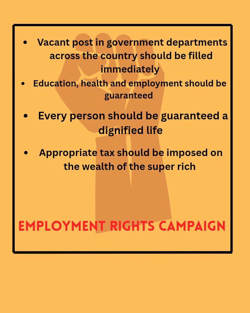 #employment_rights_campaign 
ज्यादा से ज्यादा ट्वीट करें 
#Budget2026 
 में शिक्षा, स्वास्थ्य व रोजगार और सामाजिक सुरक्षा योजनाओं के लिए बजटीय प्रावधान किया जाए
 <a href="/rashtrapatibhvn/">President of India</a> 
<a href="/narendramodi/">Narendra Modi</a> <a href="/nsitharaman/">Nirmala Sitharaman</a> 
<a href="/RahulGandhi/">Rahul Gandhi</a>