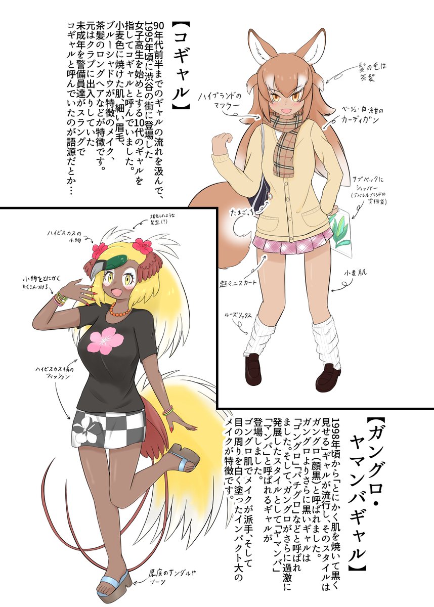 ギャル合同に寄稿させていただいたギャル歴史漫画フルカラー版です! 1/2 