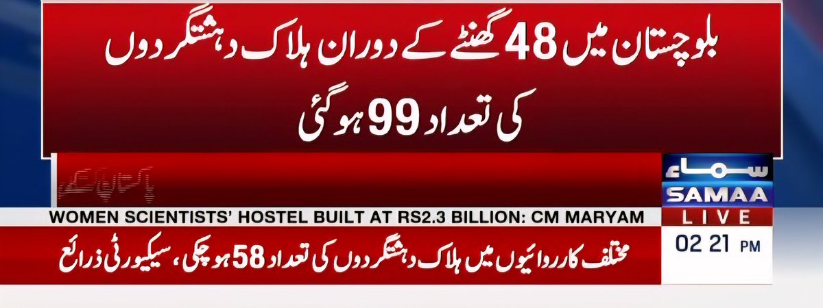 Asadrchaudhry's tweet photo. بلوچستان میں سو (دہشت گرد) کتے مار دئیے گئے۔
ڈبل یا ٹرپل سنچری کا امکان۔۔
بلوچ عوام کے دشمنوں کو چن چن کر جہنم واصل کرنا تو جاری مگر افغانستان میں بیٹھے ان کے ہینڈلرز کو منہ توڑ جواب دینا بھی ناگزیر ہو چکا۔ https://t.co/RrvqzreWYR