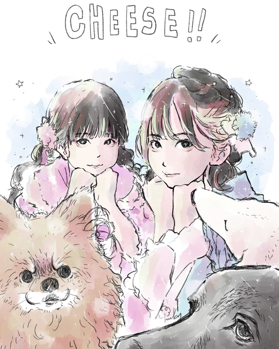 こういうの描かせてもらうと自分も幸せな気持ちになれる #イラスト #似顔絵