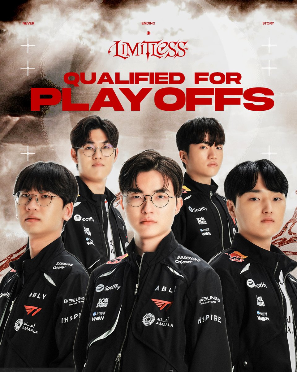 T1LoL's tweet image. 𝐐𝐮𝐚𝐥𝐢𝐟𝐢𝐞𝐝 𝐟𝐨𝐫 𝟐𝟎𝟐𝟔 𝐋𝐂𝐊 𝐂𝐔𝐏 𝐏𝐋𝐀𝐘𝐎𝐅𝐅𝐒

오늘 경기 3-0 승리를 거두며 2026 LCK CUP 플레이오프에 진출합니다! 지금의 경기력을 유지해서 플레이오프에도 좋은 모습 보여드리도록 하겠습니다.

With a solid 3-0 win today, we are the first to qualify for the 2026…