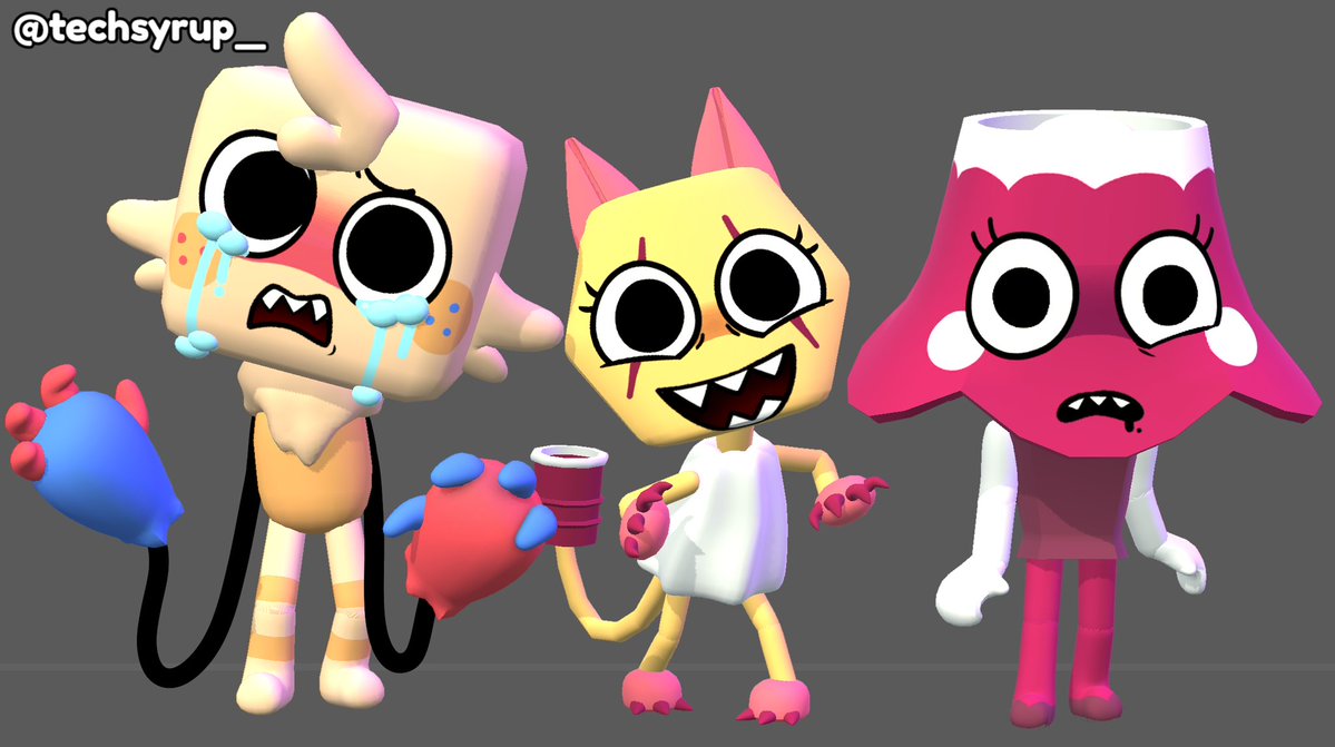 techsyrup_'s tweet image. Uhuh anyways

#dandysworld Goob, Scraps, Brightney