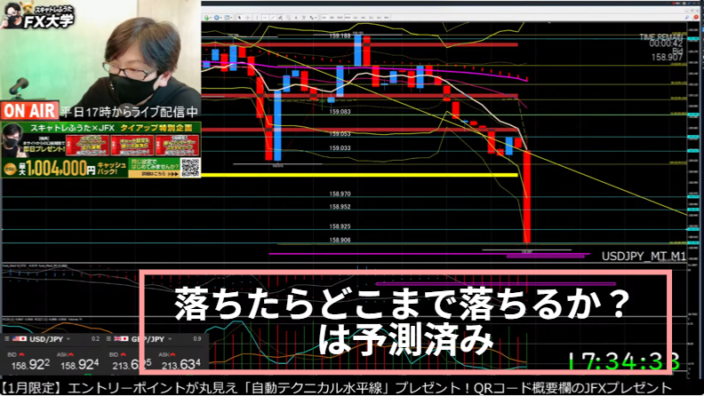 FX_nurse_'s tweet photo. 【スキャトレふうたFX大学切り抜き/ドル円スキャルピング】
詳しく見たい方はこちらhttps://t.co/GC7etzaFim
ラウンドナンバートレードを極めて勝率アップ！
👍ボタン＆リポストの応援ありがとうございます😆 https://t.co/C6HbLXh3S7