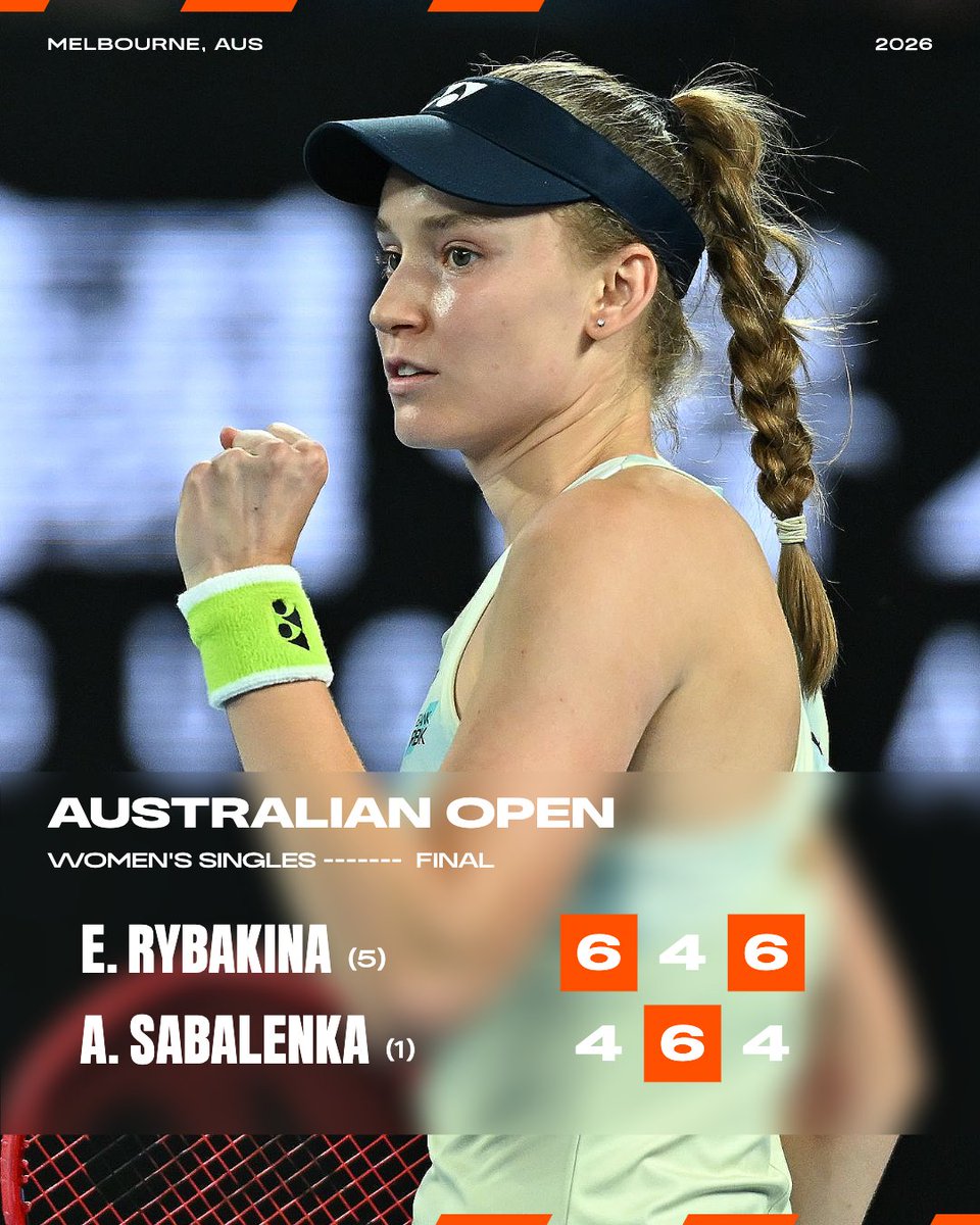 rolandgarros's tweet image. ELENA RYBAKINA CLAIMS HER SECOND GRAND SLAM TITLE 🏆

#AO26