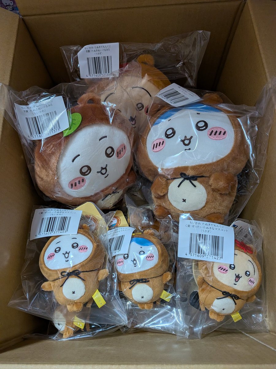 今日たぬきだもんくじが届きました。 計21回でA賞引けなかったけど、B