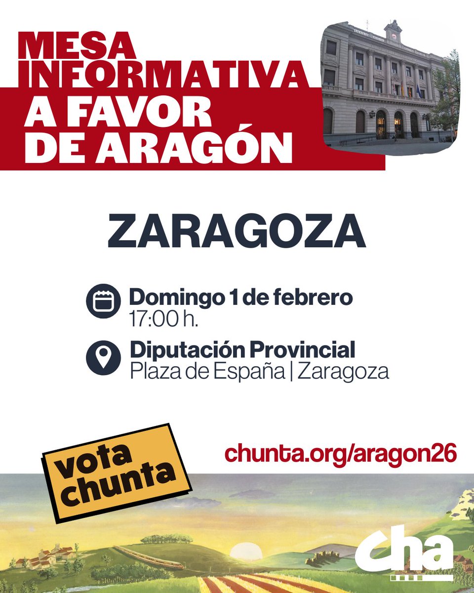 Mañana domingo no hay resaca post acto central... Nos vemos en las calles.... #AfavordeAragón
