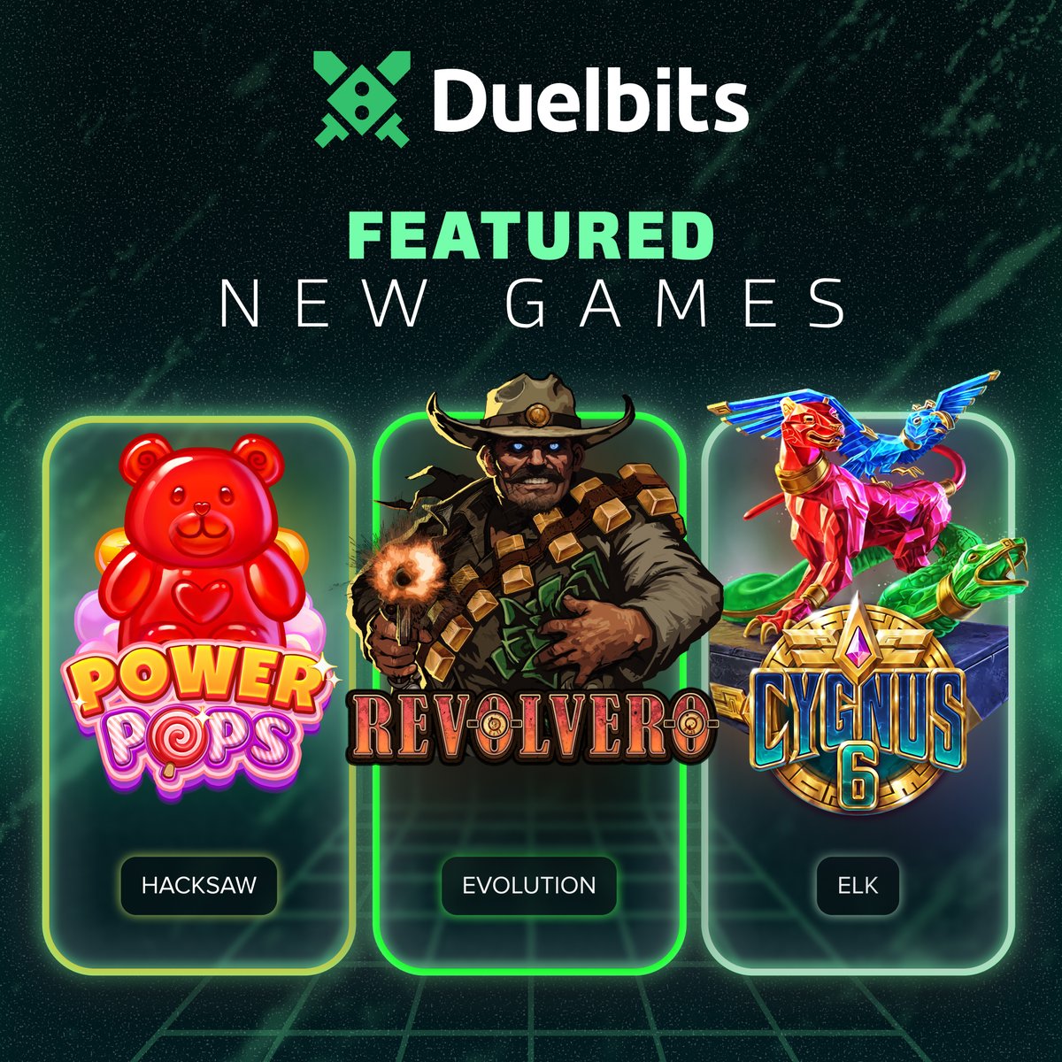 Duelbits's tweet image. Featured New Games just dropped! 🔥

Spin into the latest releases now on Duelbits.