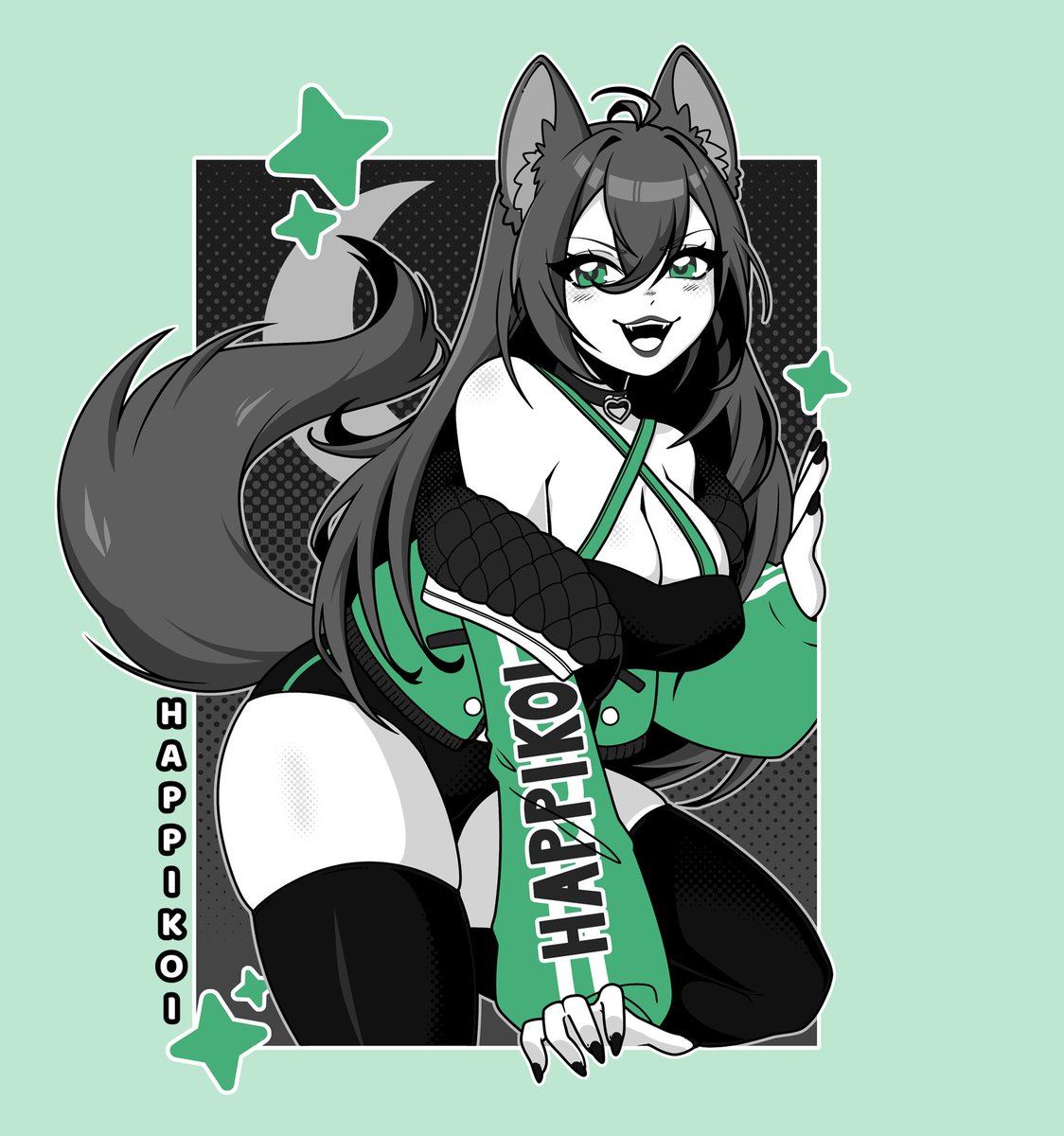 ♡ waifu cup style comm ✨💚