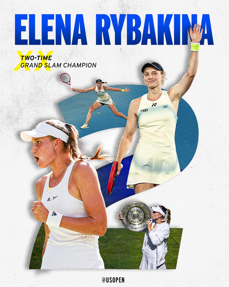 usopen's tweet image. Make it ✌️ Grand Slams for Elena Rybakina!