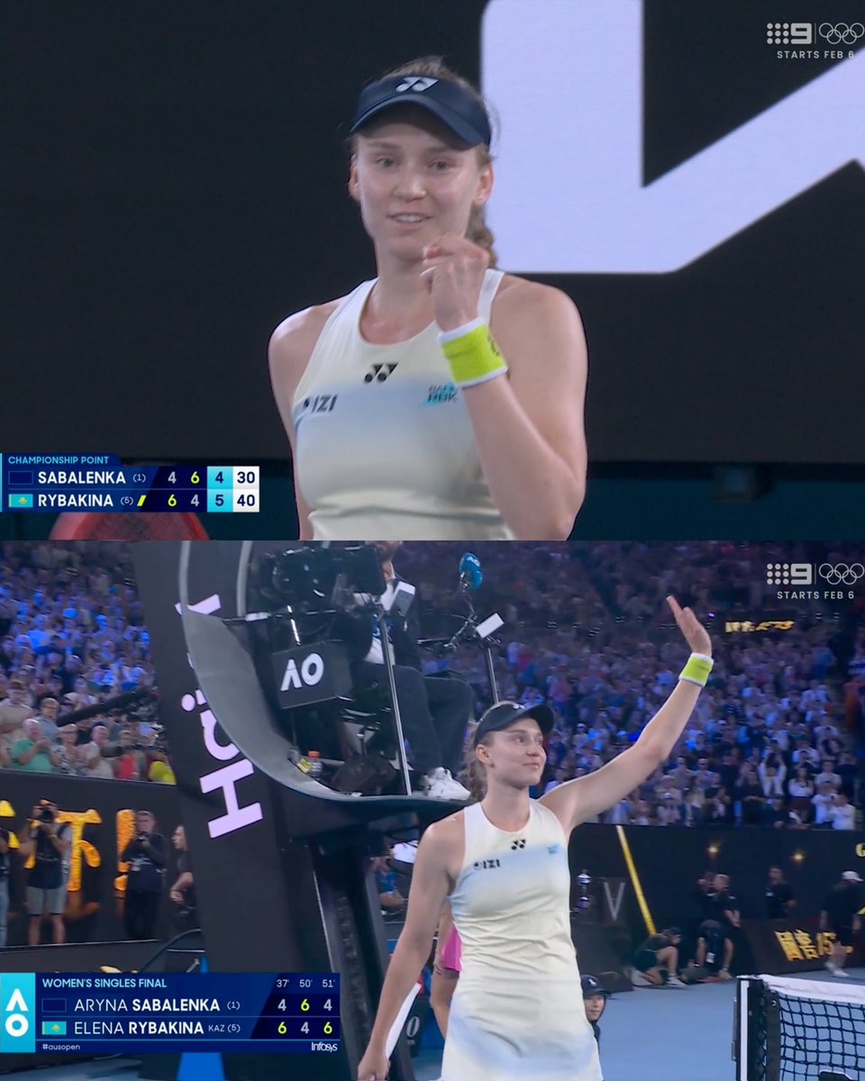 ELENA RYBAKINA IS A 2X GRAND SLAM CHAMPION! 🏆🏆