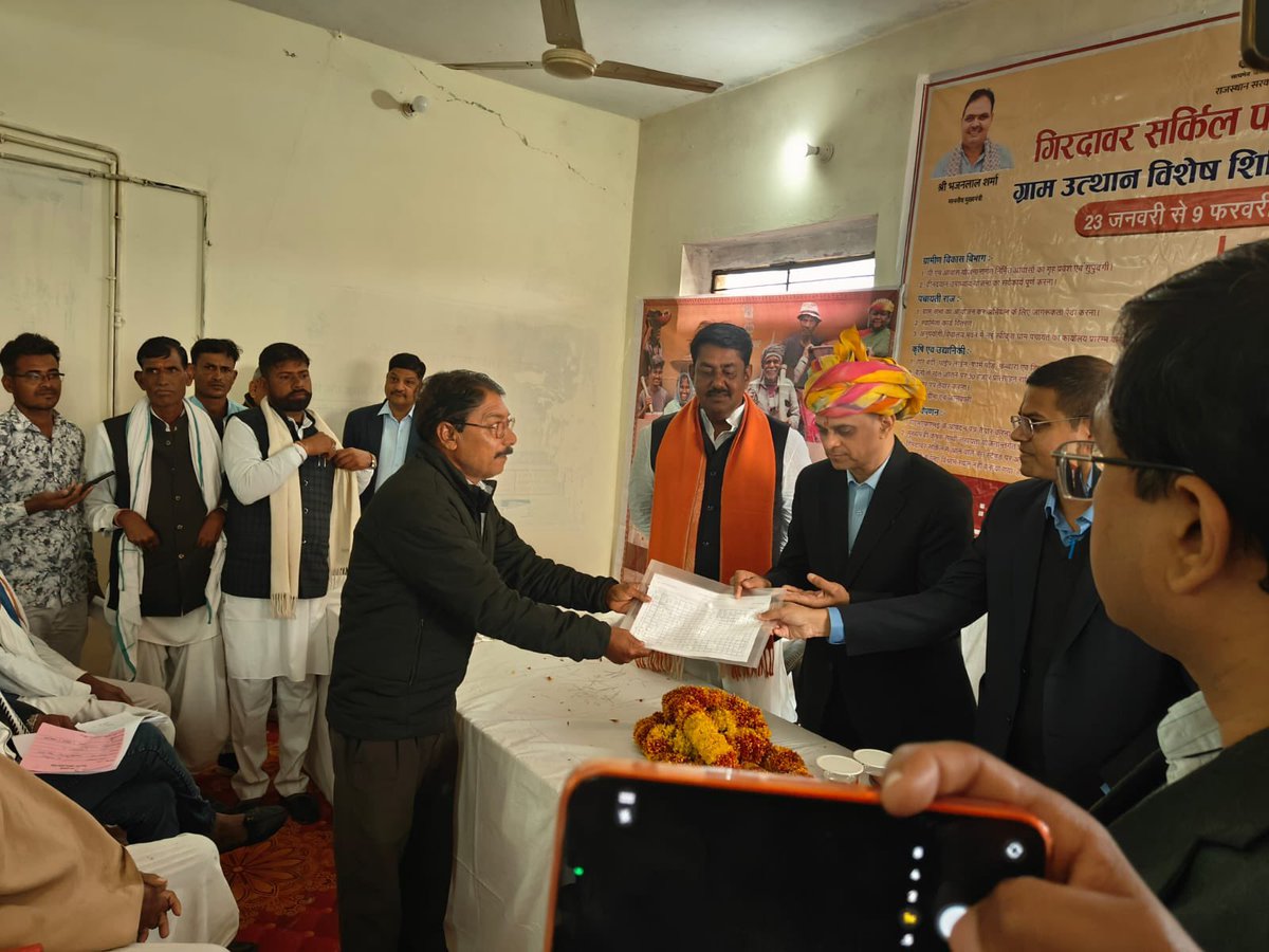 svoruganti1466's tweet photo. Delighted to attend the Gram Utthan Shivir at Shaympur Kallan Village Lalsot Tehsil Dausa Dist and interact with Progressive Farmers today, 1100 farmers participated in the Shivir and exchanged views

31 January 2026

@BhajanlalBjp 
@RajGovOfficial 
@RajCMO 
@DIPRRajasthan https://t.co/muopVbyVJH