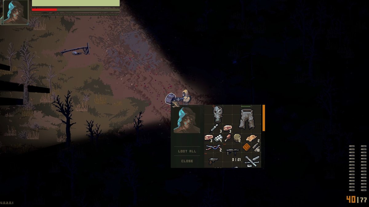 I've included a few screenshots so you can get to know the world of Scavland a little better. The map, merchants you encounter along the way, battling thirst or some creature, and the reward of finding a backpack full of items you need. #pixelart #gamedev