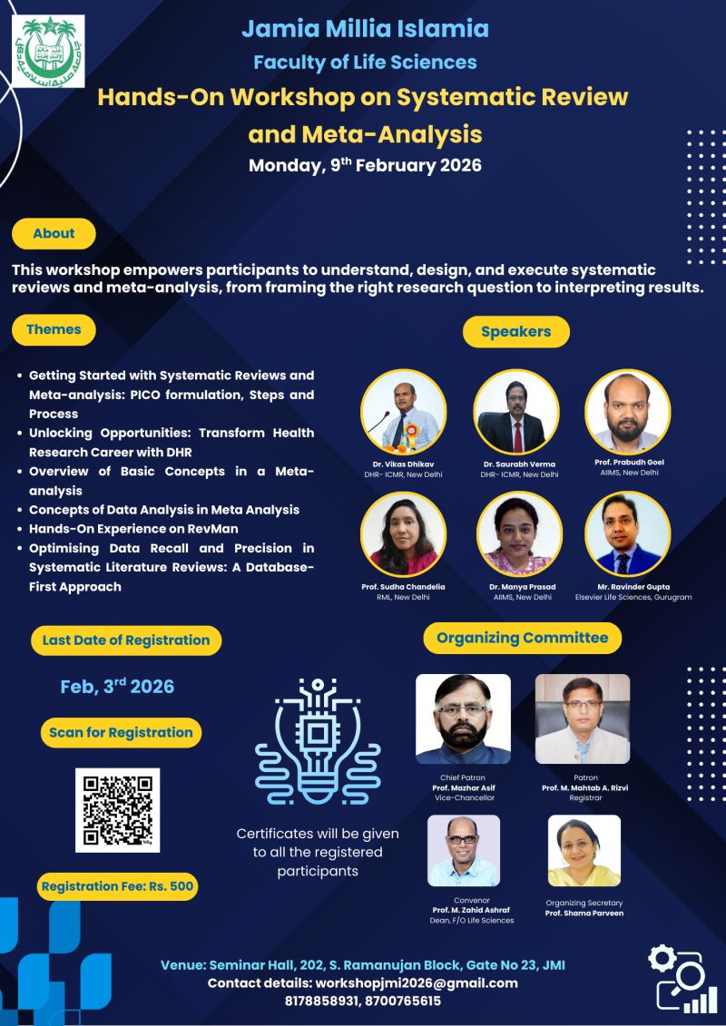 vikasdhikav's tweet photo. SRMAs form basis of policy formulations around the world. Learning techniques is important for all in sciences; basic or clinical.
Will be speaking in workshop & engage with young scientists from inter-disciplinary sciences.
#science #researchers #capacitybuilding #evidencebase https://t.co/2mhCr8coK4