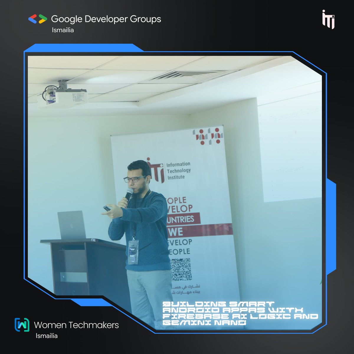 GDGIsmailia's tweet photo. Our 3rd session with our speaker: Ahmed Nabil! 🤩
#DevFest2025 #WTMIsmailia #GDGIsmailia #TechCommunity #AI https://t.co/3uPkaC94Er