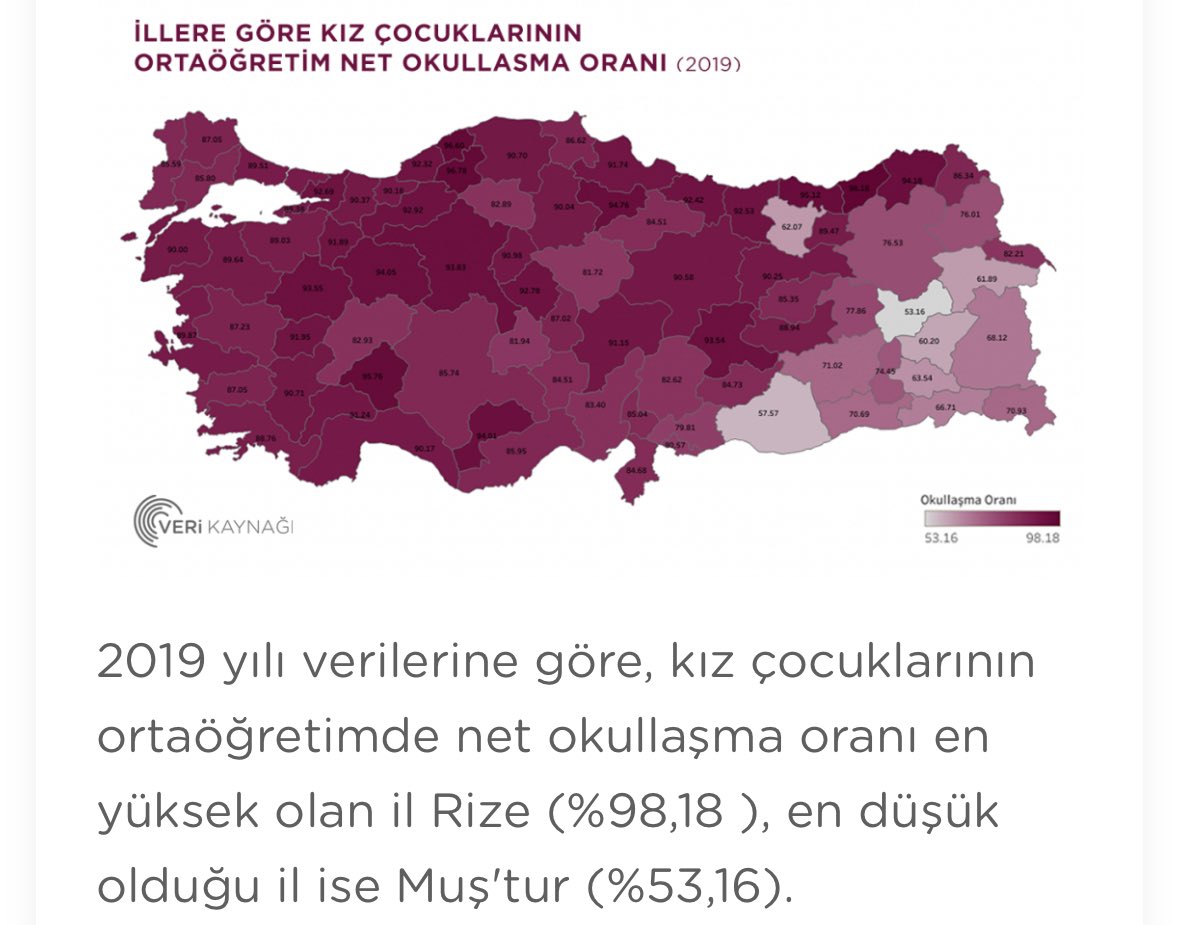 Karadeniz’in üstüne “yobaz, kadın düşmanı, gerici” gibi bir etiket yapıştırıldı ama istatistikler bunun tam tersini gösteriyor. 

Mesela Türkiye’de kız çocuklarının okutulma oranının en yüksek olduğu il Rize. 

Kadın intihar oranlarının en düşük olduğu il de Rize. 

IQ ortalaması