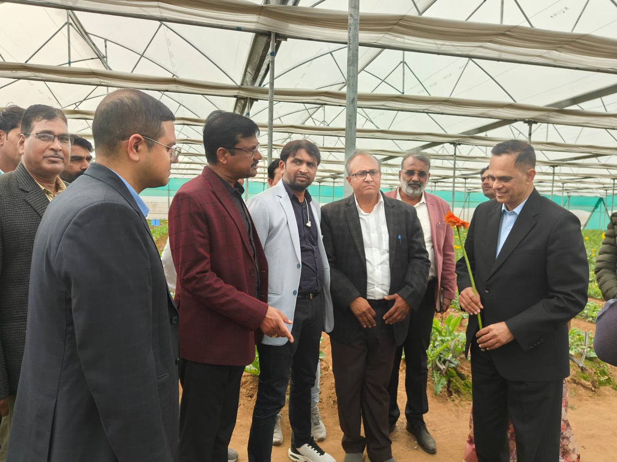 svoruganti1466's tweet photo. Interacted with Dr Mohanlal Meena ji a clinician turned progressive farmer at his poly house developed under National Horticulture Mission in Lalsot Tehsil today, the march to new India is visible across Rajasthan

31 January 2026

@BhajanlalBjp 
@DIPRRajasthan 
@RajGovOfficial https://t.co/f7qK4pGuh2