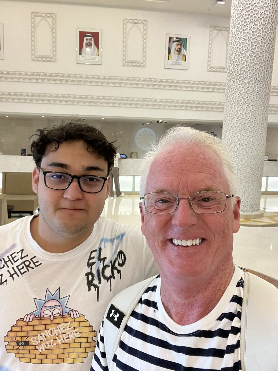 It is always great to run into former students and their families. You made my day today! ￼