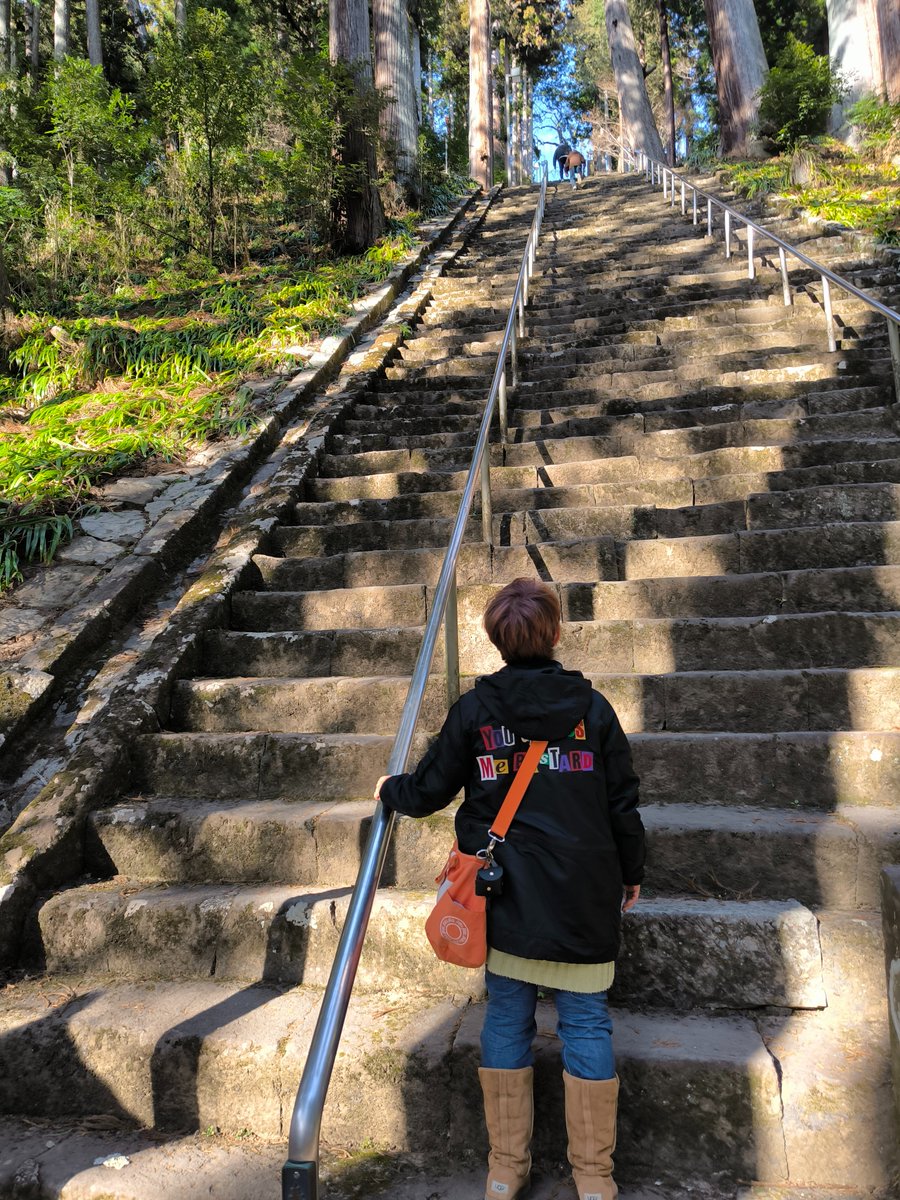 1年ぶりの #身延山  参詣🙏
久しぶりに #菩提梯 に挑戦したら、やばすぎた…😥
以前はね、声も出ないほど息が切れるのは昇りきったときだったのに、もう全然、途中でアウト…😫
するりと追い抜いていった小学生の男の子にも励まされ、なんとか昇りきりました🤣
最後はその子、ハイタッチしてくれたよ😭