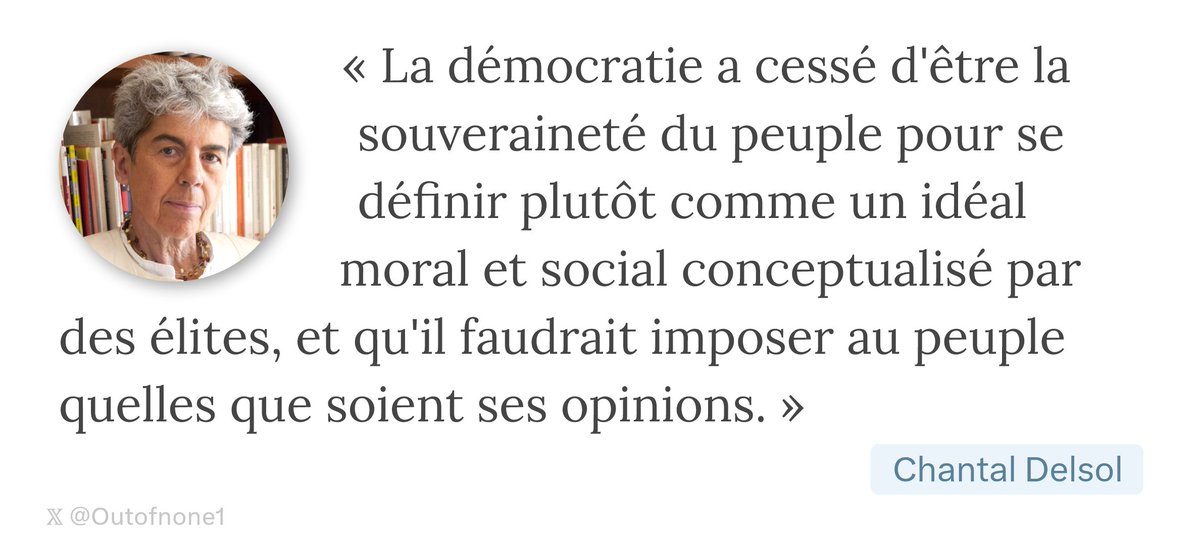 Outofnone1's tweet image. La dictature et la tyrannie au nom du "bien". L'extrême-centre a inventé la démocratie totalitaire.
