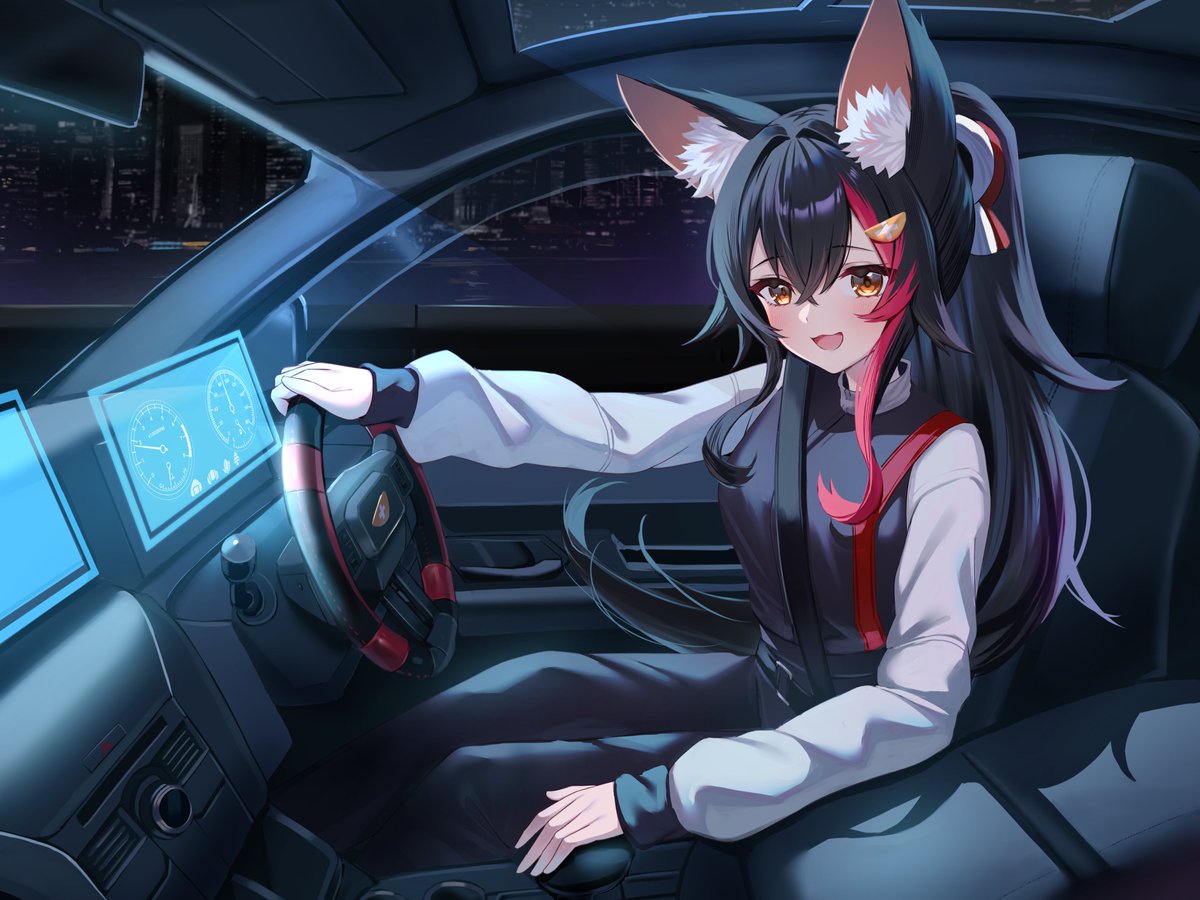 君と夜のドライブ🌲
#みおーん絵