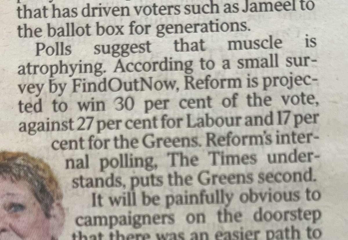 MichaelLCrick's tweet image. Even The Times today is peddling this ridiculous Gorton &amp;amp; Denton poll from FindOutNow, funded by a Labour donor &amp;amp; based on voting intentions from just 51 voters (almost 2% each).  The gullibility and lack of statistical understanding of some media colleagues never ceases.